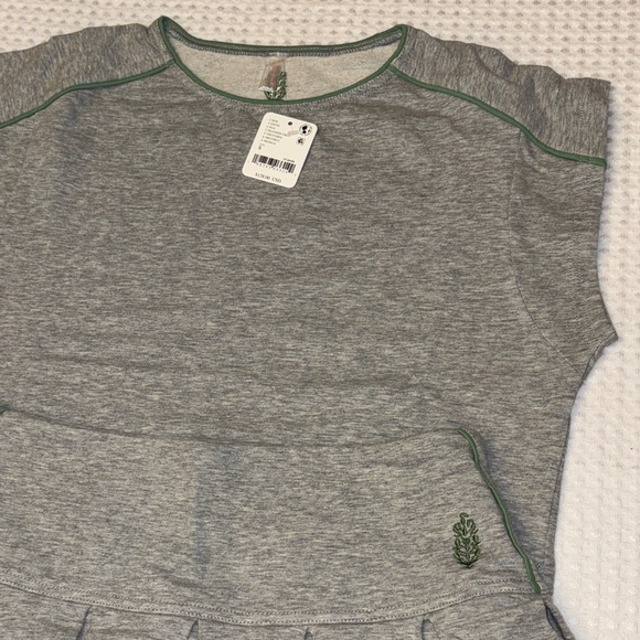 NEW SET! Free People Movement HOME BASE Cap-Sleeve Top Skirt Set GRAY Size SMALL - Picture 5 of 15